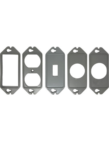 Cubierta de Salida Metálica Sealproof 1-Gang Gris Horizontal