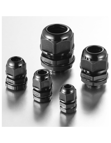 50 Juntas de Cable de Nylon IP68 RTHIEAI 3/8" a Prueba de Agua