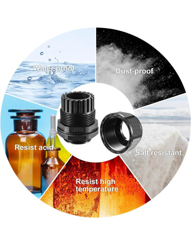 50 Juntas de Cable de Nylon IP68 RTHIEAI 3/8" a Prueba de Agua