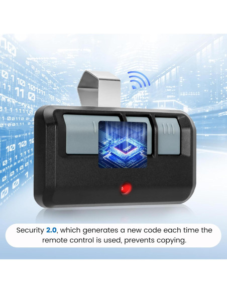 Control Remoto de Puerta de Garaje Pevxou 893LM Universal