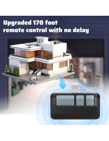 Control Remoto de Puerta de Garaje Pevxou 893LM Universal