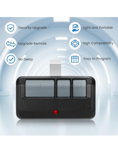 Control Remoto de Puerta de Garaje Pevxou 893LM Universal