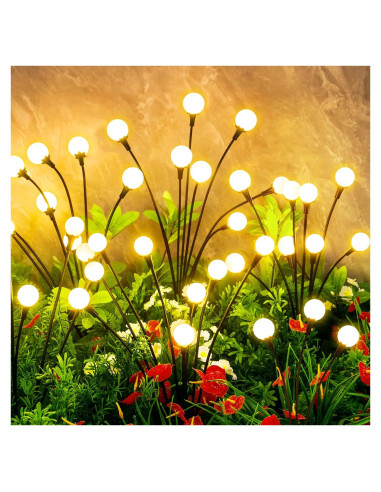 Luces Solares para Jardín VIGNUTO 4 Paquetes 32 LEDs IP65