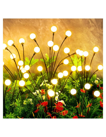 Luces Solares para Jardín VIGNUTO 4 Paquetes 32 LEDs IP65