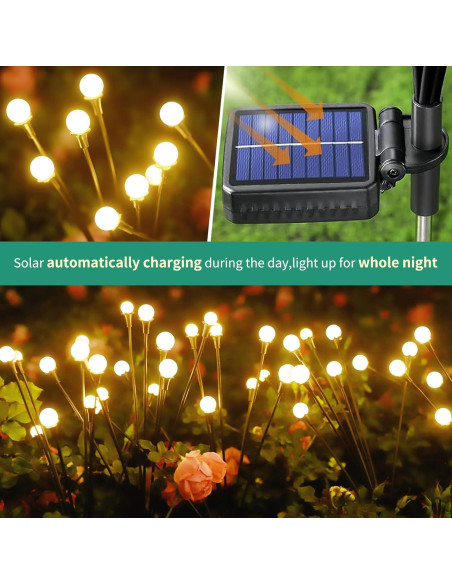 Luces Solares para Jardín VIGNUTO 4 Paquetes 32 LEDs IP65