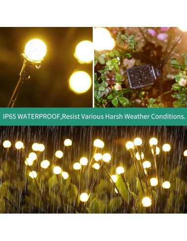 Luces Solares para Jardín VIGNUTO 4 Paquetes 32 LEDs IP65