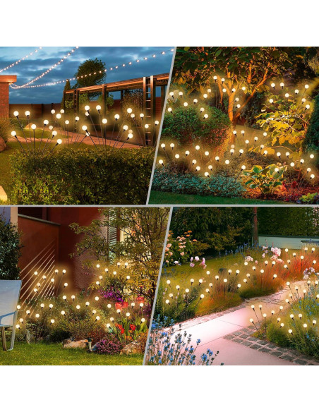 Luces Solares para Jardín VIGNUTO 4 Paquetes 32 LEDs IP65
