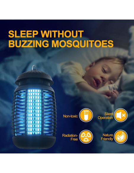 Zapper de Insectos Eléctrico VANELC 4200V Impermeable 1 Cuenta