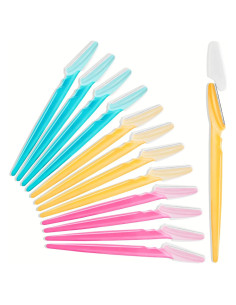 12 Cuchillas de Cejas HFATMOS - Exfoliantes Faciales 14.5 cm