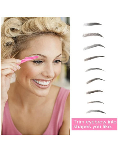 12 Cuchillas de Cejas HFATMOS - Exfoliantes Faciales 14.5 cm