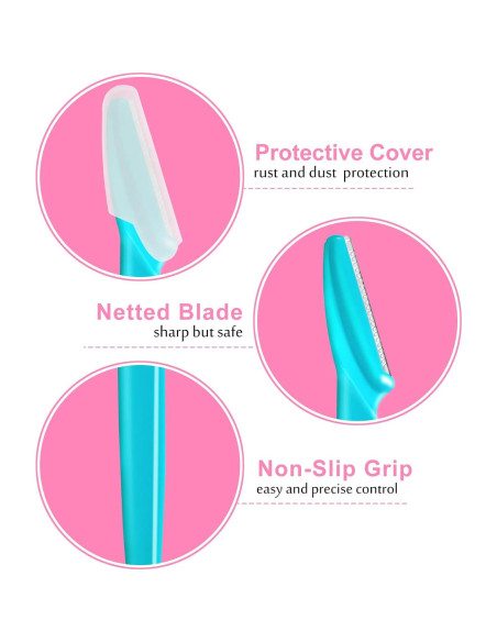 12 Cuchillas de Cejas HFATMOS - Exfoliantes Faciales 14.5 cm