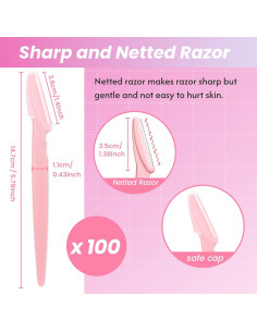 100 Cuchillas de Cejas Phafaloop con Cubierta Protectora 2