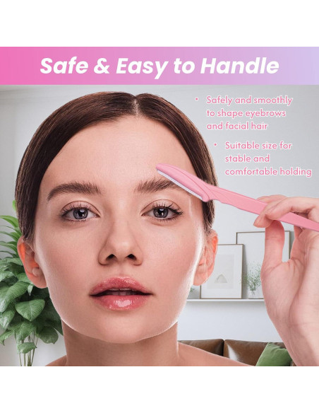 100 Cuchillas de Cejas Phafaloop con Cubierta Protectora