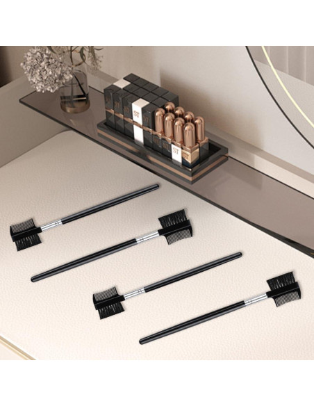 4 Piezas Cepillo y Peine de Cejas y Pestañas Yoizyfree