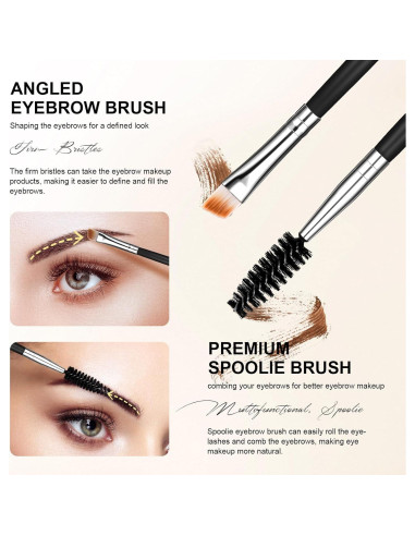 6 Pcs Cepillos de Cejas y Pestañas Yoizyfree 13.2 cm