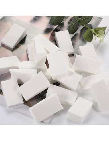 100 Esponjas de Maquillaje Sin Láttex TecUnite - Cuñas Blancas