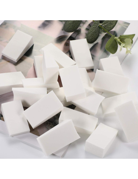 100 Esponjas de Maquillaje Sin Láttex TecUnite - Cuñas Blancas