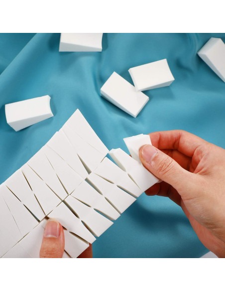 100 Esponjas de Maquillaje Sin Láttex TecUnite - Cuñas Blancas