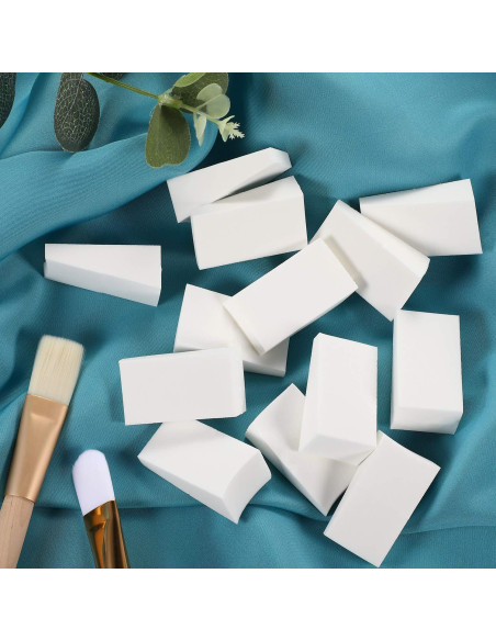100 Esponjas de Maquillaje Sin Láttex TecUnite - Cuñas Blancas