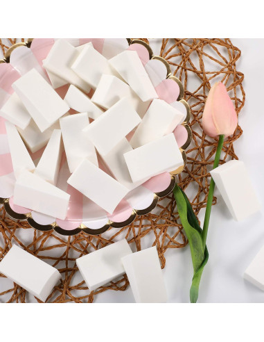 100 Esponjas de Maquillaje Sin Láttex TecUnite - Cuñas Blancas