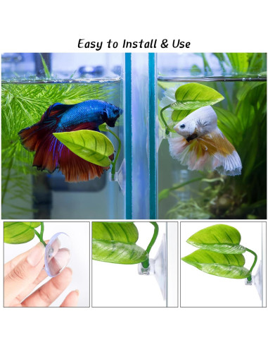 Almohadilla de Hoja URATOT para Peces Betta - 4 Piezas