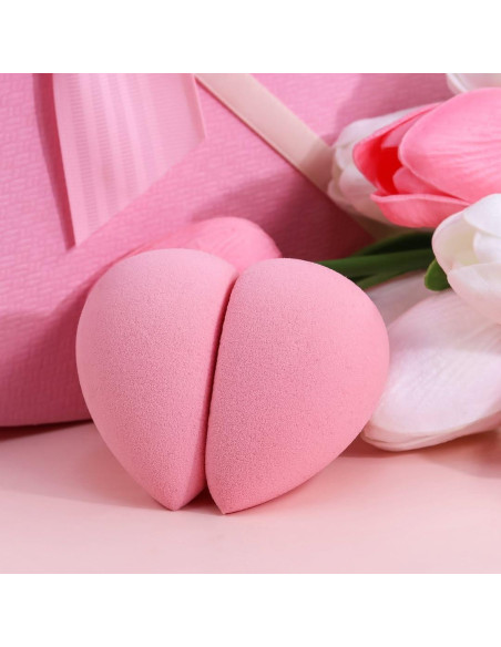 Esponjas de Maquillaje BEAKEY Dúo Rosa Libre de Látex 2 Unidades