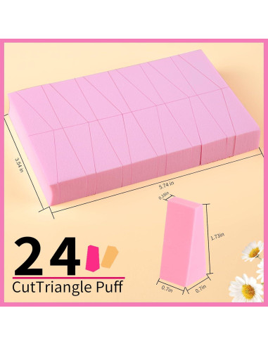 Esponjas de Maquillaje en Cuña Teenitor 48 Piezas Sin Látex