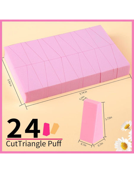 Esponjas de Maquillaje en Cuña Teenitor 48 Piezas Sin Látex