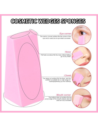 Esponjas de Maquillaje en Cuña Teenitor 48 Piezas Sin Látex