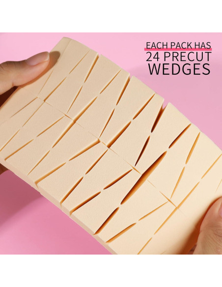 Esponjas de Maquillaje en Cuña Teenitor 48 Piezas Sin Látex