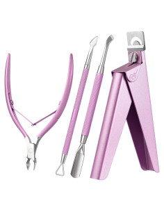 Set Cortadores de Uñas Acrílicos 4 en 1 Melodysusie Rosa