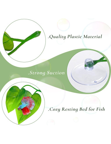 Almohadilla de Hoja URATOT para Peces Betta - 4 Piezas