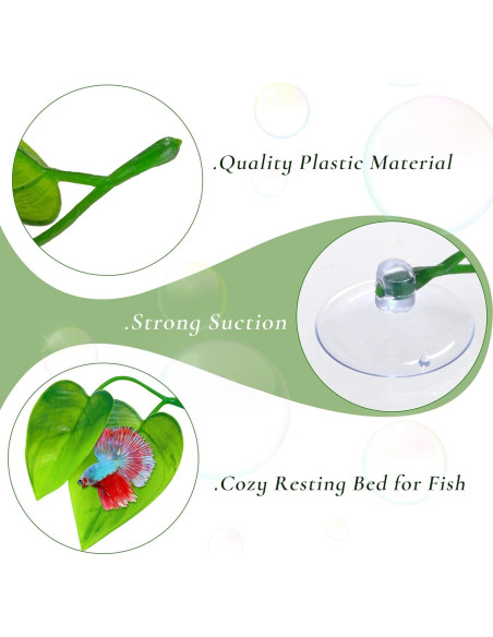 Almohadilla de Hoja URATOT para Peces Betta - 4 Piezas Almohadilla de Hoja URATOT para Peces Betta - 4 Piezas