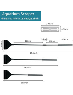 Rascador de Algas para Acuario Jusuo 65cm con 5 Cuchillas 2