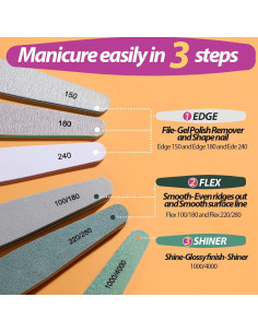 Kit de Limas y Pulidores de Uñas Teenitor 6 Piezas 2