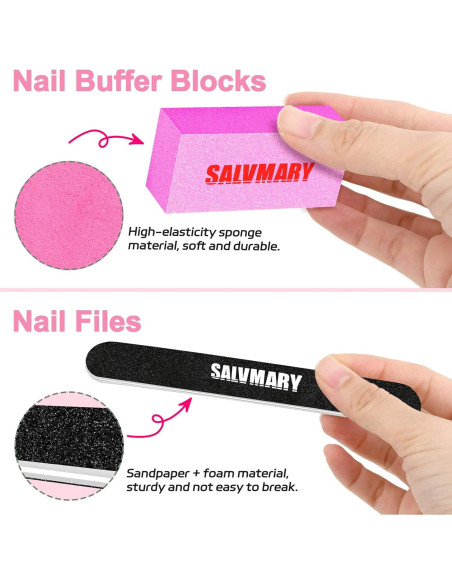 Kit de Manicura Profesional SALVMARY 8 Pcs - Archivos y Pulidores Kit de Manicura Profesional SALVMARY 8 Pcs - Archivos y Pulidores