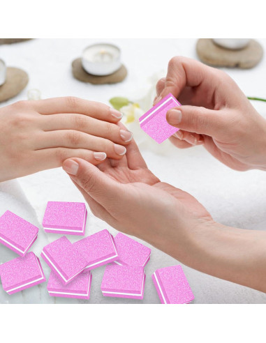 50 Esponjas Pulidoras para Uñas TKYZMS 100/180 Grit Doble Cara