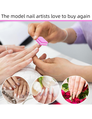 50 Esponjas Pulidoras para Uñas TKYZMS 100/180 Grit Doble Cara