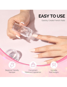 Kit de Estampado de Uñas MelodySusie 4PCS Silicona Transparente 2