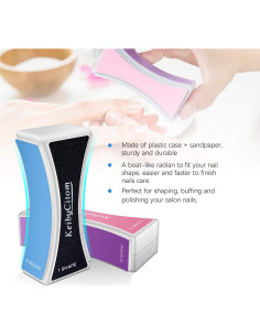 Bloque Pulidor de Uñas Keiby Citom - 4 Lados, 2 Pcs 2