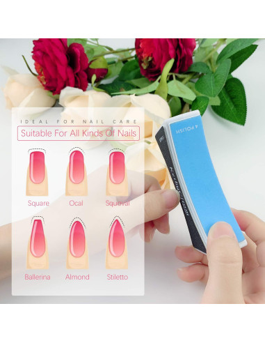 Bloque Pulidor de Uñas Keiby Citom - 4 Lados, 2 Pcs