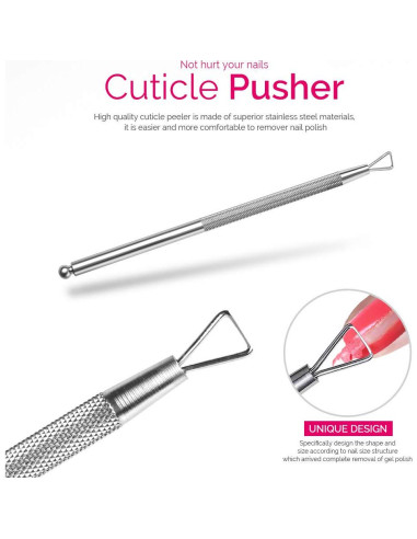 Kit Removedor de Esmalte de Uñas Teenitor - 10 Clips, 115 Almohadillas