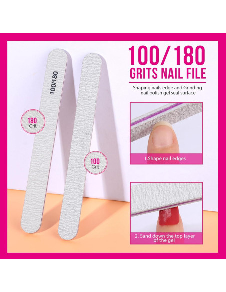 Kit Removedor de Esmalte de Uñas Teenitor - 10 Clips, 115 Almohadillas