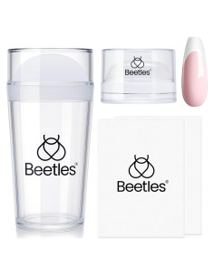 Beetles Sello de Uñas 4Pcs Punta Francesa con Raspadores