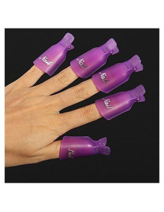 10 Piezas Clip Remover de Esmalte de Uñas Onwon Morado