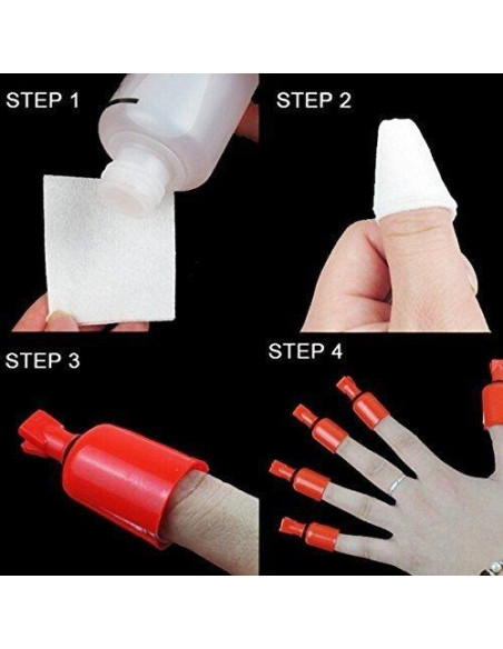 10 Piezas Clip Remover de Esmalte de Uñas Onwon Morado