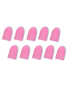 10 Capuchones de Silicona Reutilizables para Esmalte de Uñas UV - Mollensiuer
