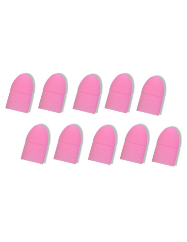 10 Capuchones de Silicona Reutilizables para Esmalte de Uñas UV - Mollensiuer