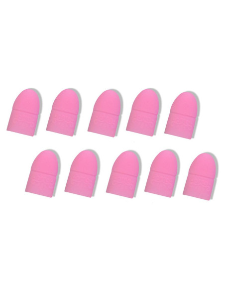 10 Capuchones de Silicona Reutilizables para Esmalte de Uñas UV - Mollensiuer