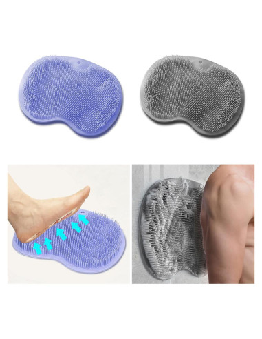 Alfombrilla de Exfoliación para Pies y Espalda DECKALY Gris y Púrpura